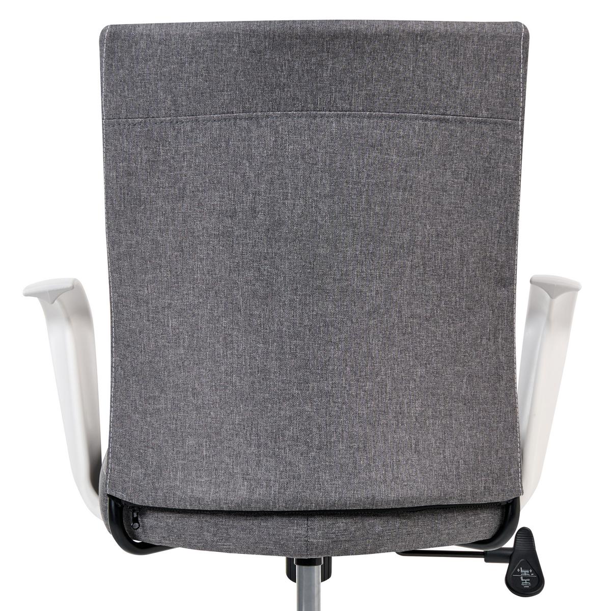 BÜROSTUHL Dunkelgrau Modra - Dunkelgrau, Textil (52/91/52cm) - Beliani