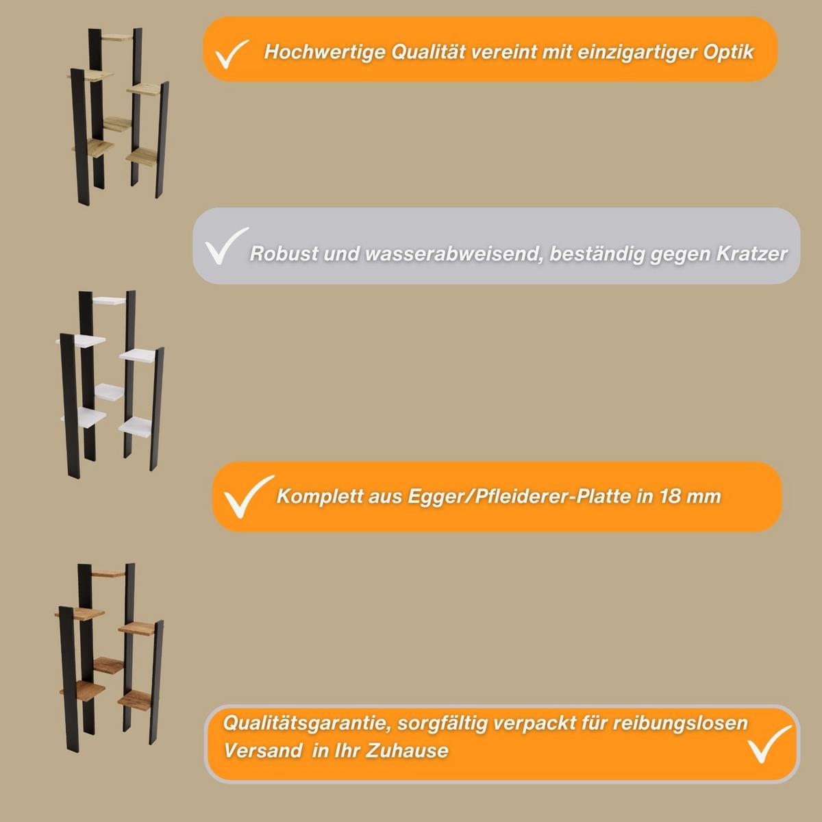 BLUMENSTÄNDER M6 - Nussbaumfarben, Holzwerkstoff (49/108/48cm) - RAUMHIRSCH FURNITURE