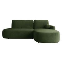 ECKSOFA Loridu O, Seite: Rechts - Dunkelgrün/Schwarz, Holz/Kunststoff (274/174cm) - MIRJAN24