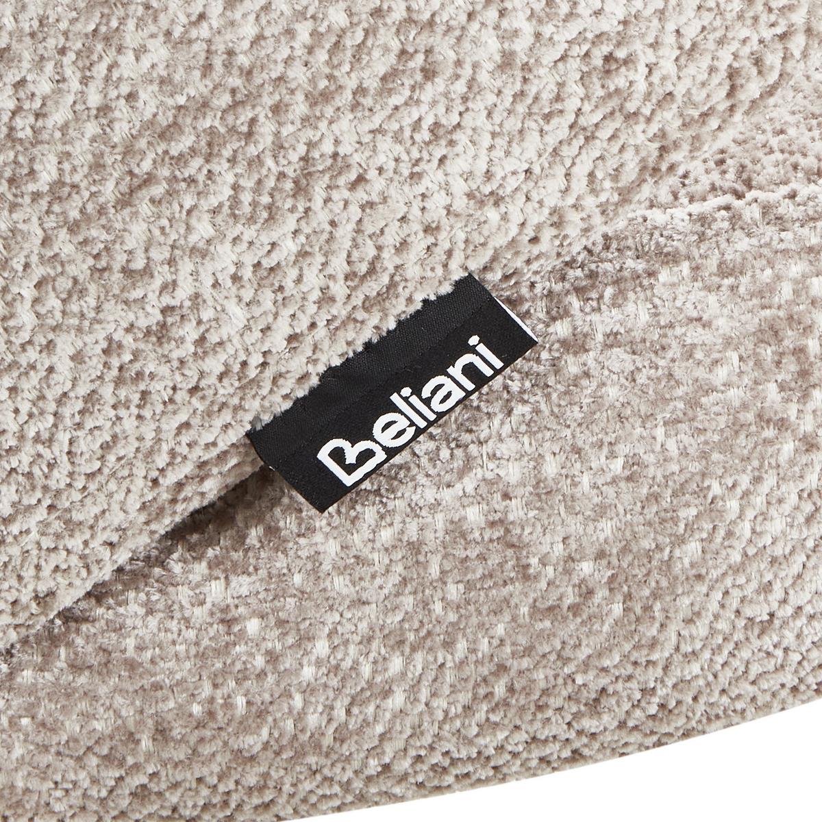 SCHAUKELSTUHL Taupe Kvelia - Taupe/Schwarz, Textil (67/106/92cm) - Beliani