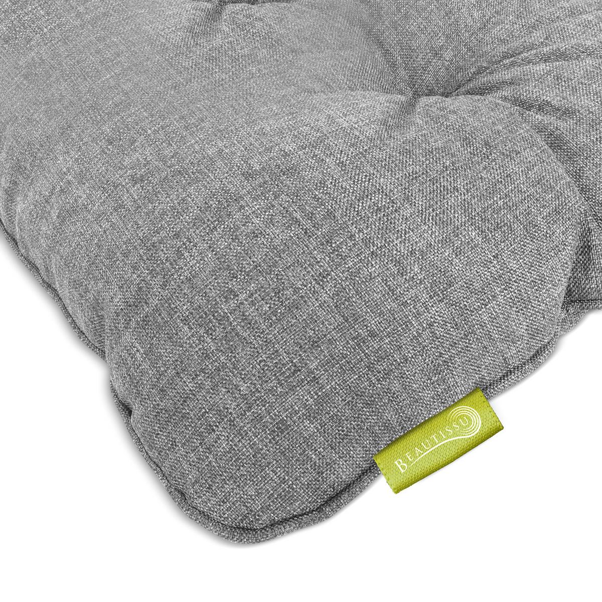 LOUNGEKISSEN Beauflair Outdoor Rücken 50/40/12cm Hellgrau - Hellgrau, Textil (40/12/50cm) - Beautissu 