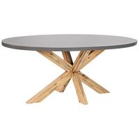 GARTENTISCH Grau Oristano - Hellbraun/Grau, Stein (100/190/75cm) - Beliani