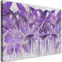 WANDBILD lila bananenblätter - Lila, Textil (60/40cm) - Feeby