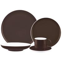KOMBISERVICE Sento Home Pure Colors Chocolate Brown 30-tlg. - Dunkelbraun, Keramik (2/2/2cm) - Seltmann Weiden
