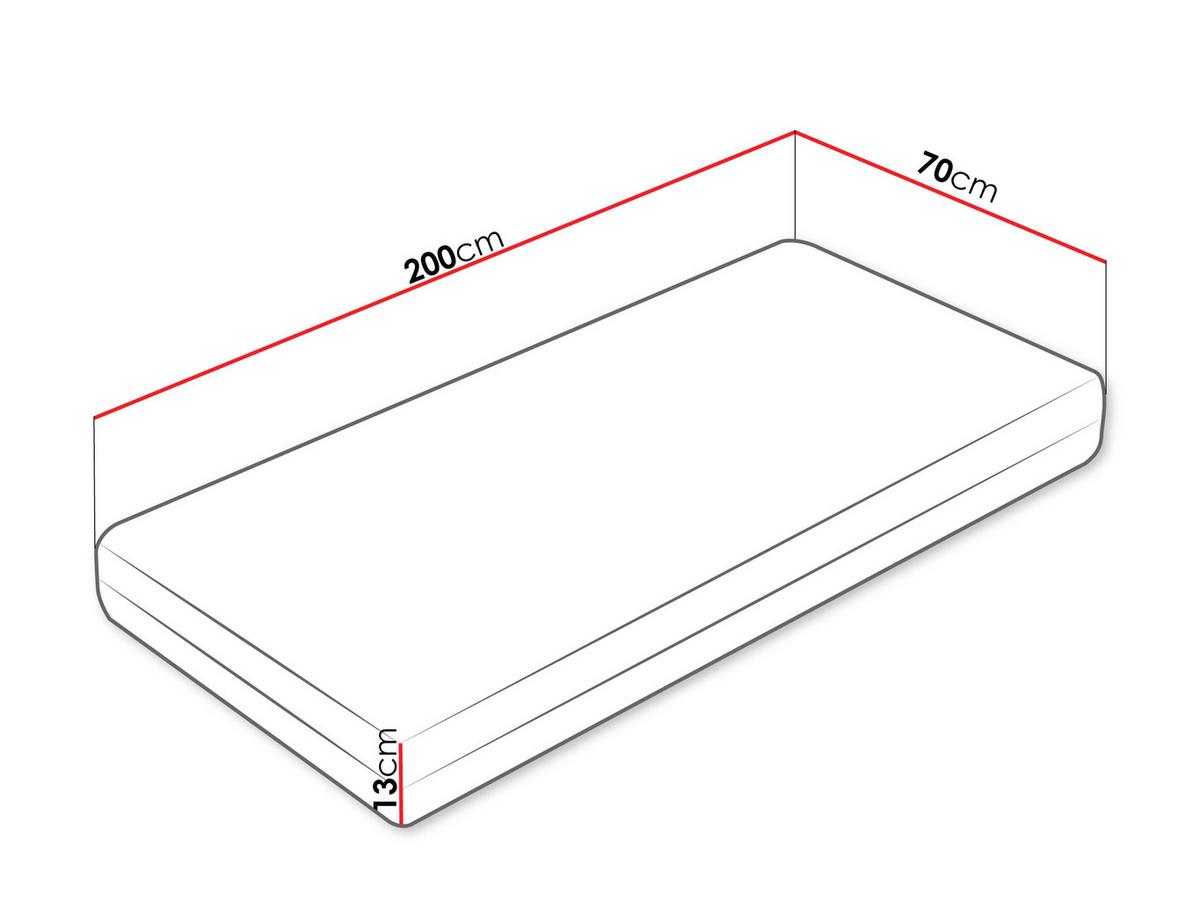 SCHAUMSTOFFMATRATZE Sonto 13 cm - Weiß, Textil (70/200cm) - MIRJAN24