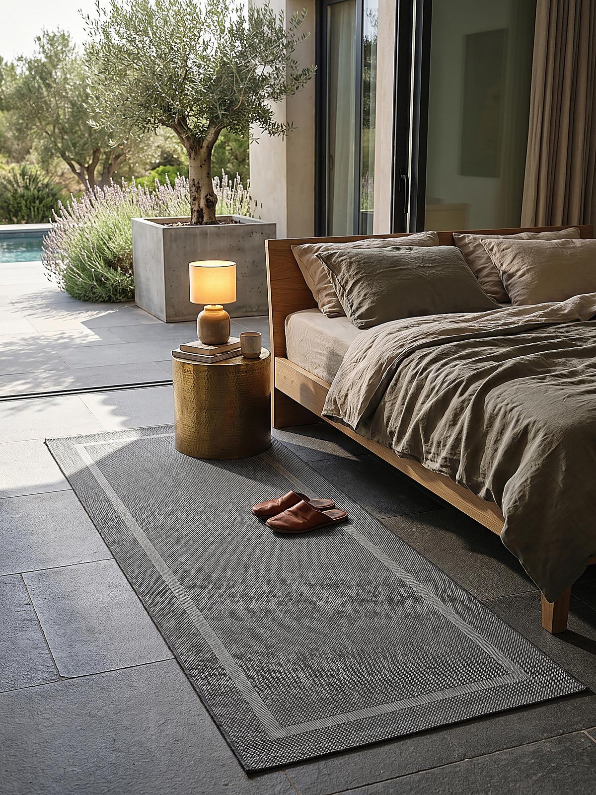 TEPPICHLÄUFER Bordüre BORNO Polypropylen Anthrazit 80 x 200 cm - Anthrazit, Textil (80/200cm) - KADIMA DESIGN