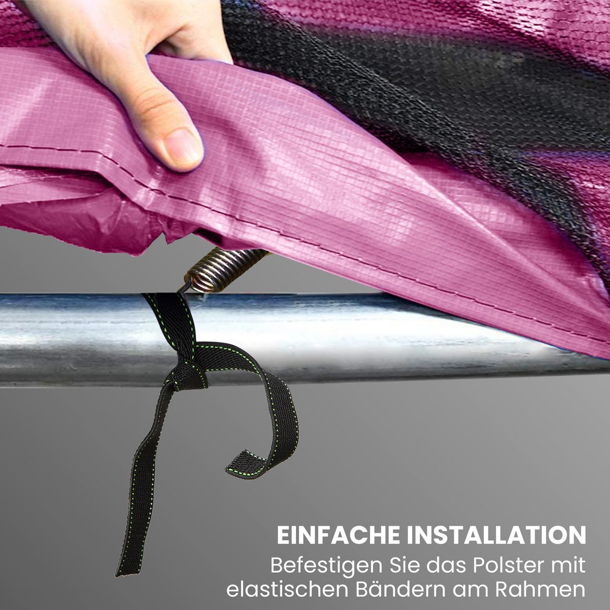 TRAMPOLIN-RANDABDECKUNG Kunststoff PE Rosa - Rosa, Kunststoff (305/305cm) - SPORTNOW