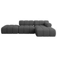 ECKSOFA modulares Sofa Lizur-L1 - 285x160x70 cm Grau Bouclé - Grau, Holzwerkstoff/Textil (285/160cm) - ALTDECOR