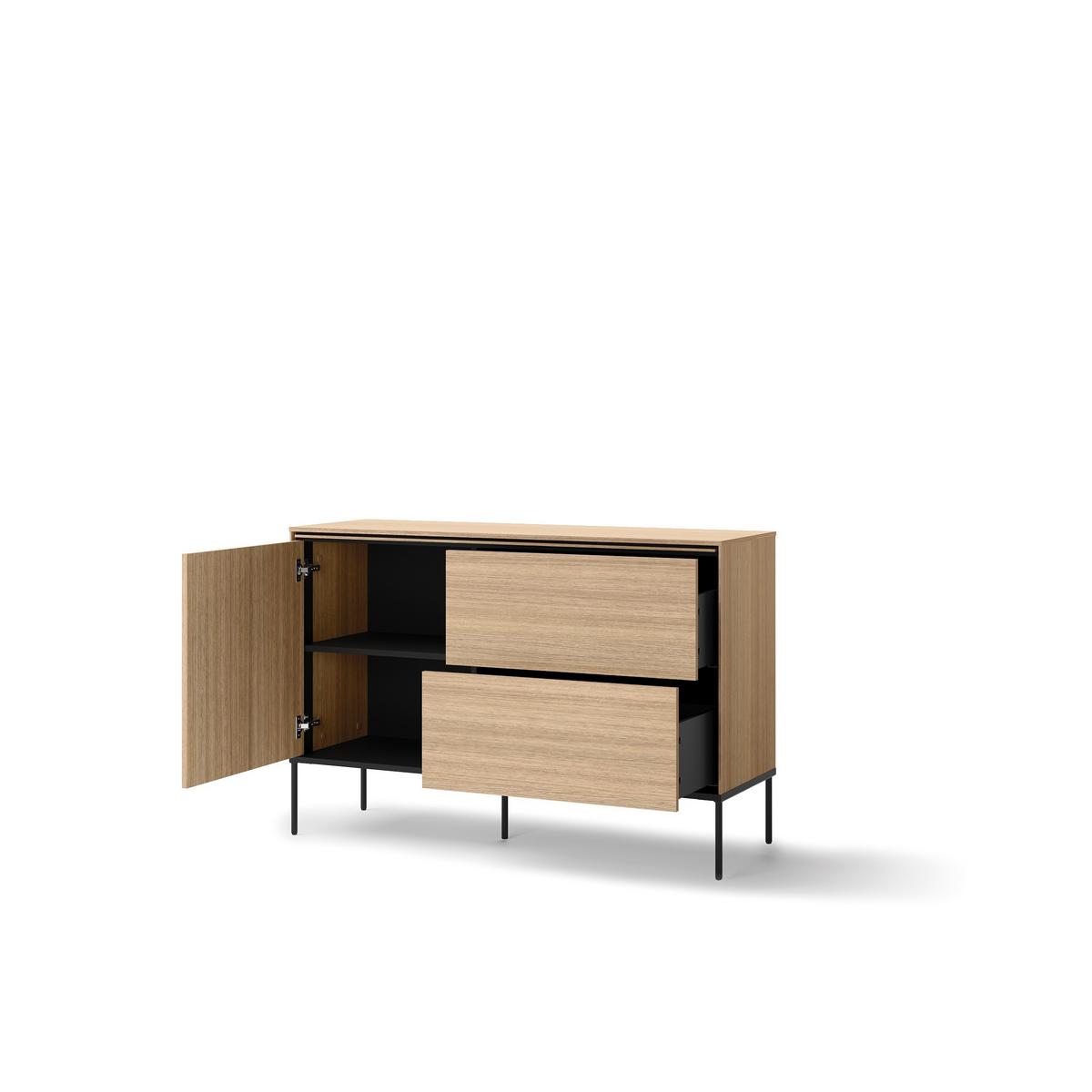 KOMMODE VISSO VI-03 Eiche linear - Eichefarben, Holzwerkstoff (127/85/41cm) - Lookway