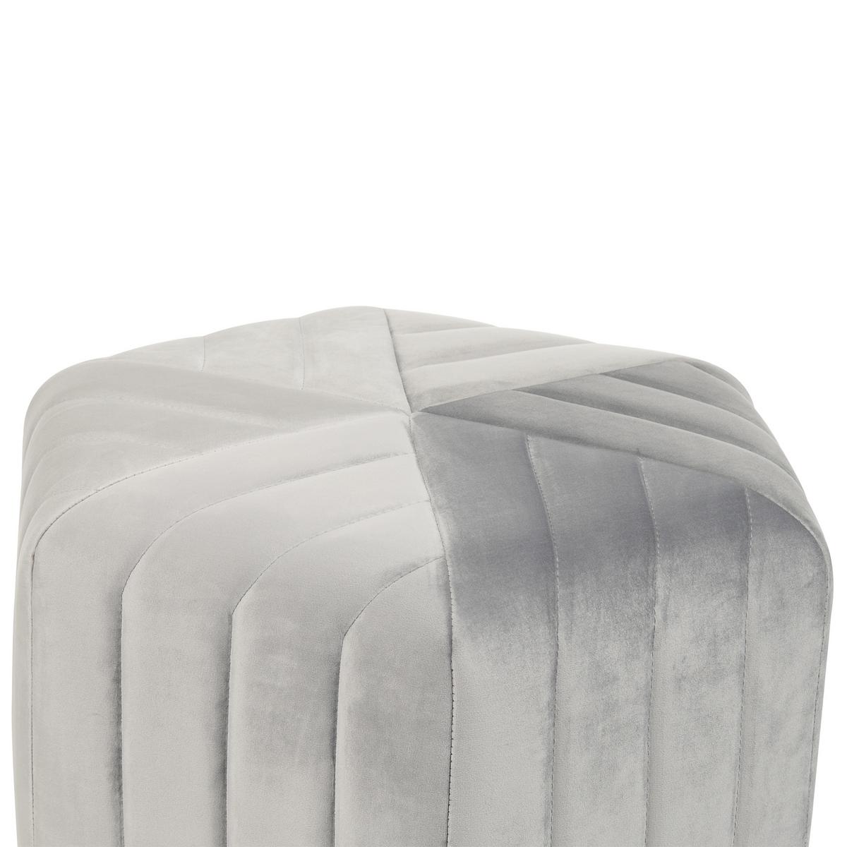 POUF Murietta 53/53/29 cm - Grau, Textil (53/29/53cm) - Beliani