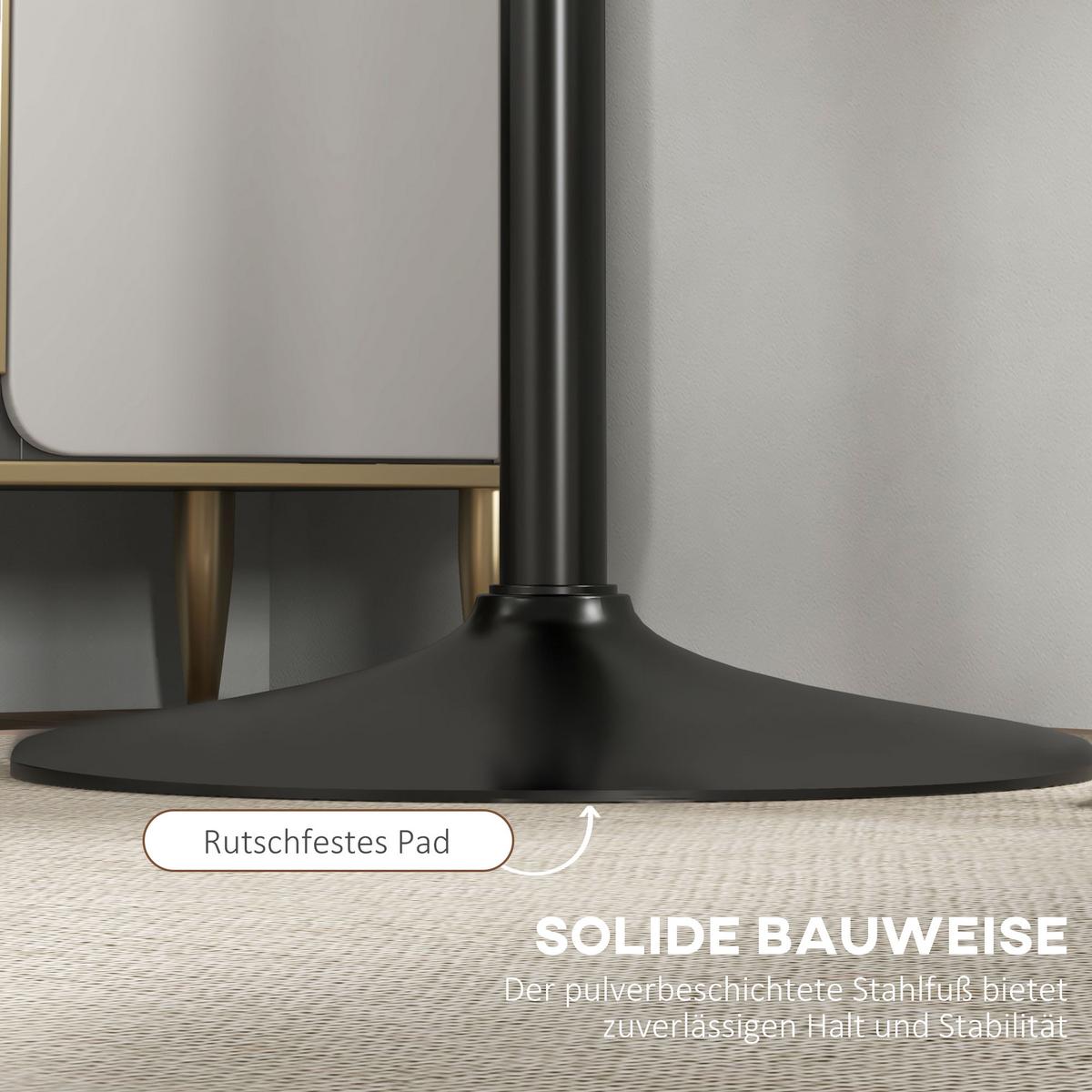 BARTISCH Stehtisch Esstisch Runder Tresentisch für Wohnzimmer, Ø60 x 102 cm - Schwarz, Kunststoff (60/60/102cm) - HOMCOM