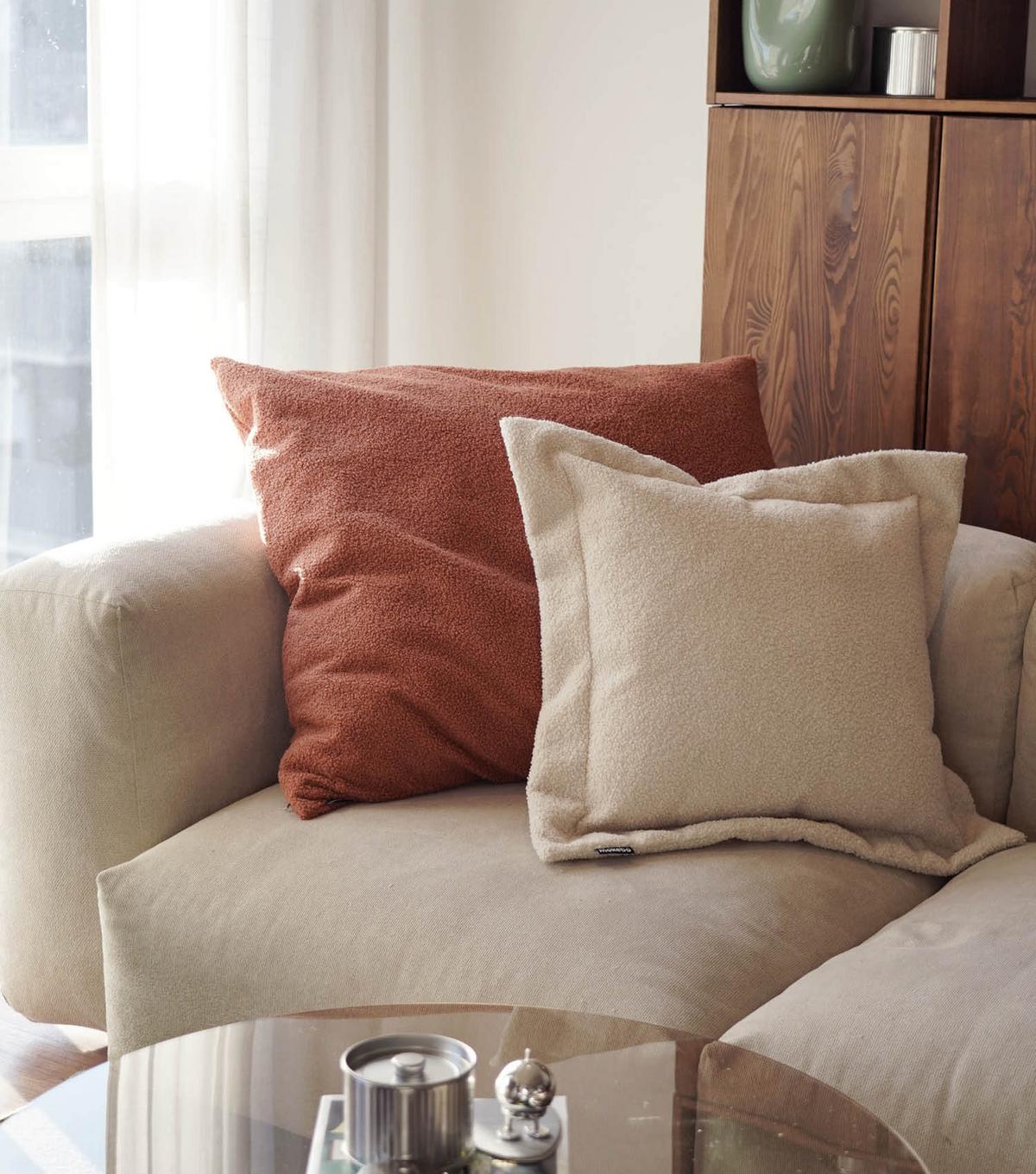 SOFAKISSEN Hug - Orange, Textil (90/10cm) - Mokebo
