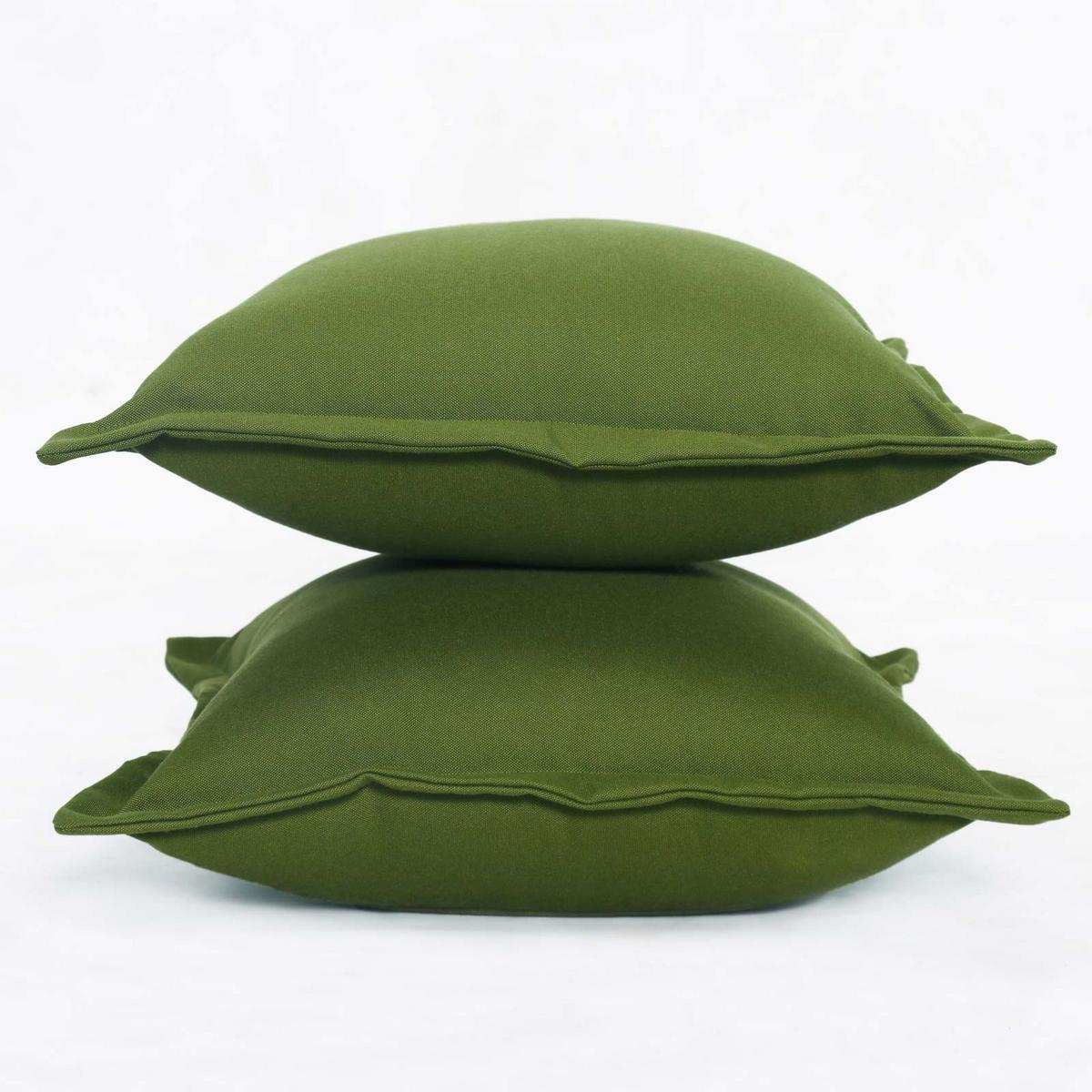 OUTDOOR-KISSEN 2er-Set grün 45/45 cm - Grün, Textil (45/45cm) - Homescapes