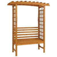ROSENBOGEN MIT SITZBANK Braun - Braun, Holz (160/201/60cm) - MCW