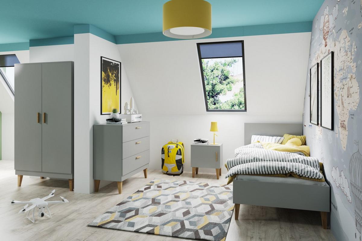KOMMODE KUBI Grau Grau 100/90/47 - Grau, Holzwerkstoff (100/90/47cm) - RAUMHIRSCH FURNITURE