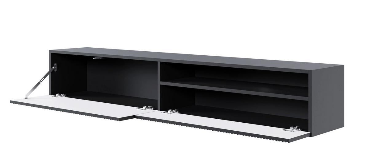 TV-HÄNGEBOARD Veldio Schwarz mit offenem Fach 175 cm - Schwarz, Holzwerkstoff (175/28.5/31.6cm) - Selsey