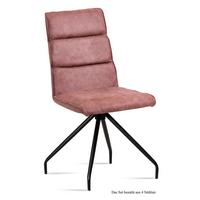 ESSZIMMERSTUHL (4er-Set) Devnet 47x92x60 Schwarz/Rosewood - Dunkelrosa/Schwarz, Kunststoff (60/92/47cm) - 58aufmkessel