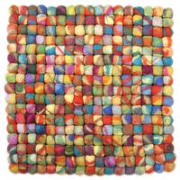 FILZTEPPICH Felty 34x34 cm - Multicolor, Textil (34/34cm) - THEKO