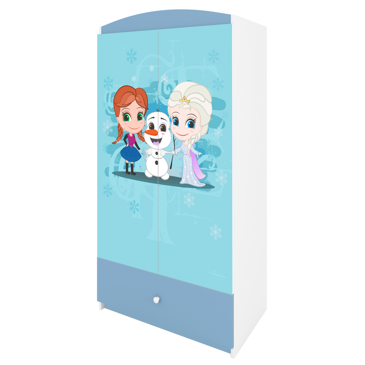 KINDERKLEIDERSCHRANK Winterschwestern - Blau, Holzwerkstoff (90/175/52cm) - RAUMHIRSCH FURNITURE