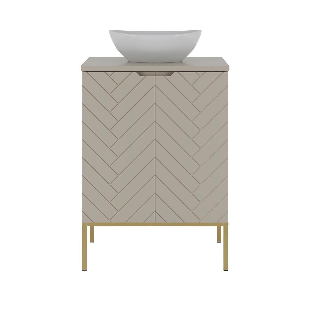 WASCHTISCH 60.6cm Daria Kaschmir - Beige, Holzwerkstoff (60.6/84.2/45.8cm) - Petits-meubles