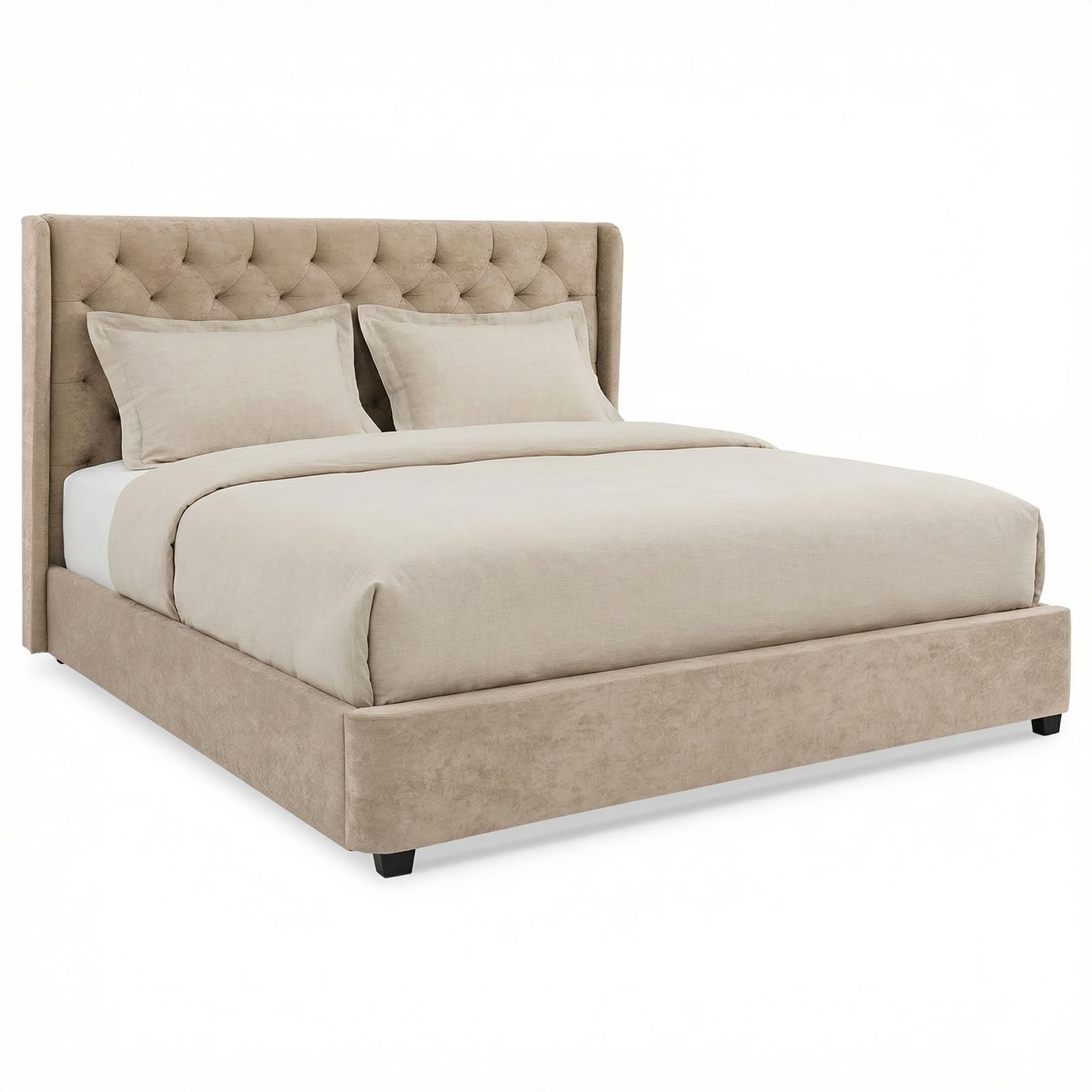 POLSTERBETT SAMPERI 180x200 cm beige - Beige, Textil (180/200cm) - IDIMEX