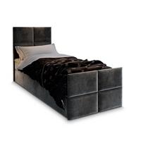 BOXBETT ARIEL 80 80x200 cm mit Matratze und Topper - Dunkelgrau - Dunkelgrau, Holz (80/200cm) - MASSENO
