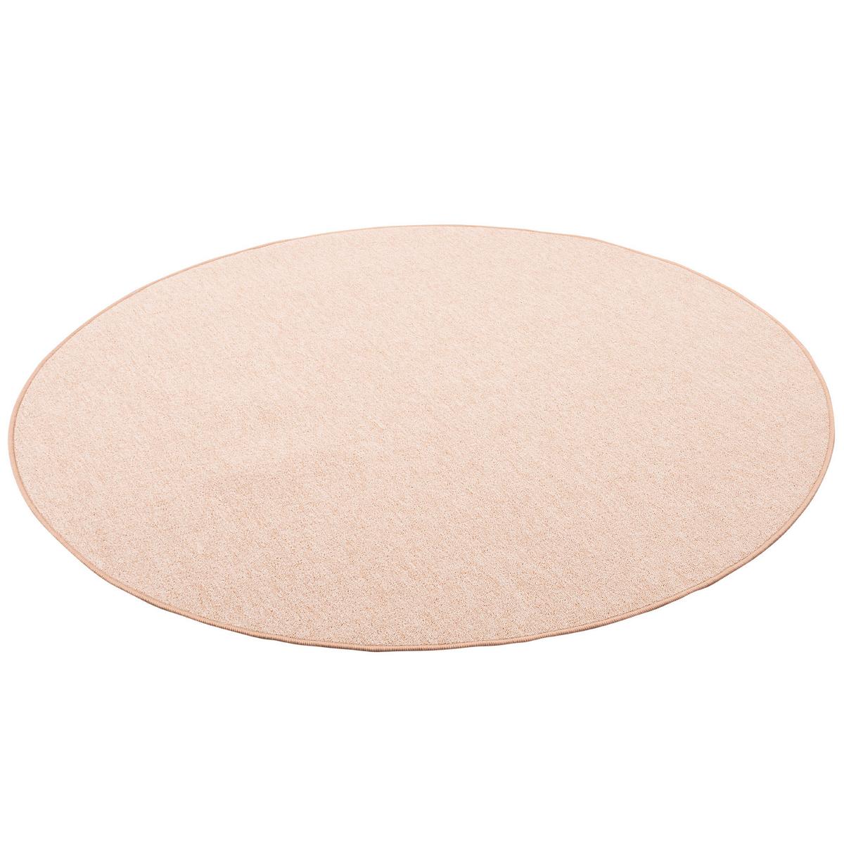 FEINSCHLINGEN VELOUR TEPPICH STRONG RUND - Sandfarben, Textil (200/200cm) - Snapstyle
