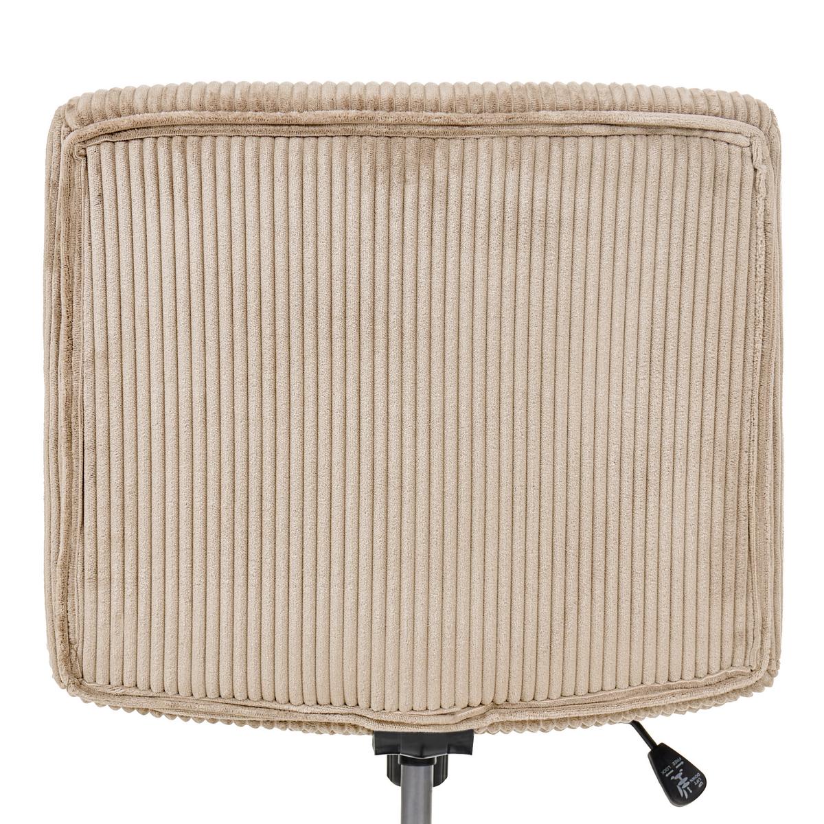 SCHREIBTISCHSTUHL Cord Beige Geddes - Beige, Textil (59/85/71cm) - Beliani