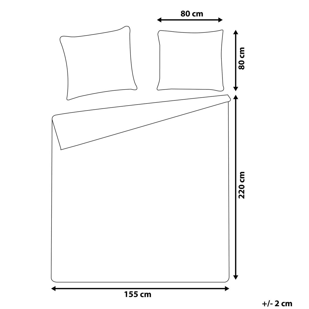 BETTWÄSCHE SET Avondale 155x220 cm - Weiß, Textil (155/220cm) - Beliani