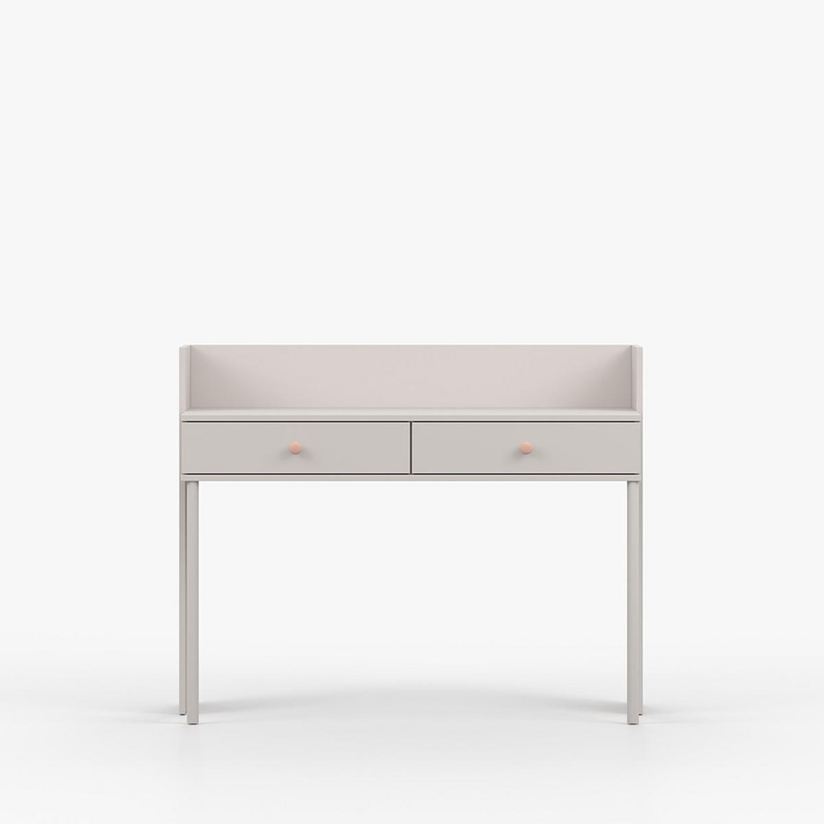SCHREIBTISCH OLAF II 120cm/95cm/52cm Kaschmir, Griff Rosa - Kaschmir/Rosa, Holzwerkstoff/Metall (120/95/52cm) - imoebel24