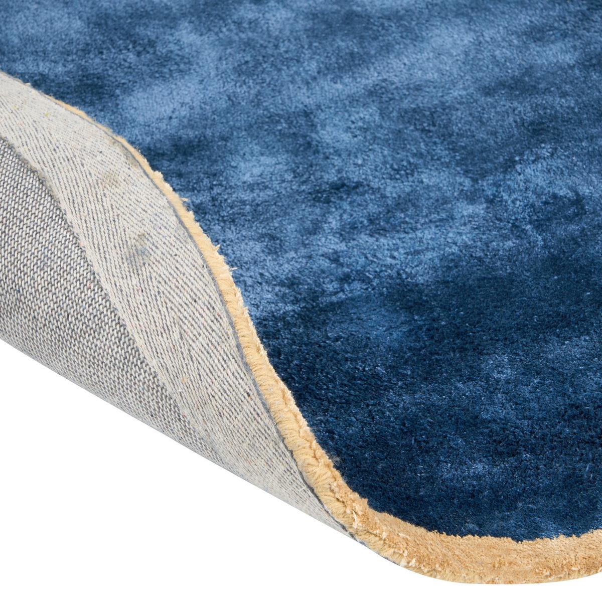 TEPPICH Marineblau 200/200 cm Viskose Kanrach - Hellblau, Textil (200/200cm) - Beliani