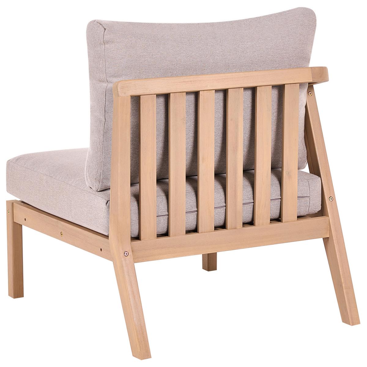 1-SITZER Garten-Eckmodul rechtsseitig Akazienholz Hellbraun Rivello - Hellbraun/Beige, Holz (68/84/80cm) - Beliani