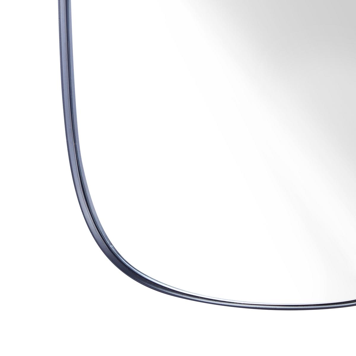 WANDSPIEGEL Metall schwarz oval 39/95 cm Cergy - Schwarz, Metall (39/95/3cm) - Beliani