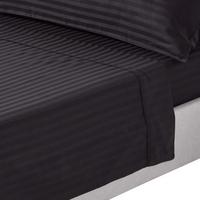 DAMAST-BETTLAKEN ohne Gummizug, 100% Ägyptische Baumwolle - Schwarz, Textil (240/275cm) - Homescapes