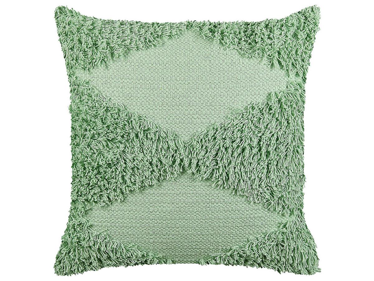 DEKOKISSEN 2er-Set Hellgrün 45/45 cm Rhoeo - Hellgrün, Naturmaterialien/Textil (45/45cm) - Beliani