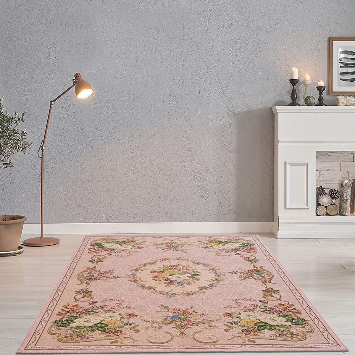FLACHWEBTEPPICH Flomi Florence 80x150 cm - Rosa, Textil (80/150cm) - THEKO