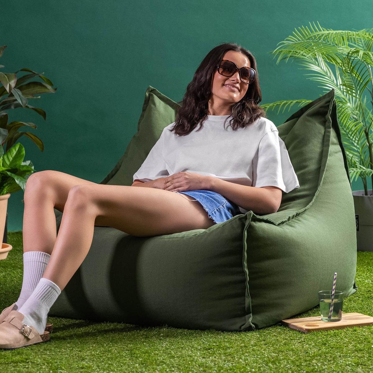 SITZSACK Outdoor Alto - Grün, Textil (94/75/94cm) - icon