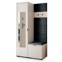GARDEROBENSCHRANK VIRA 95/181/51 cm Modern Kaschmir - Kaschmir/Schwarz, Holzwerkstoff (95/181/51cm) - MASSENO
