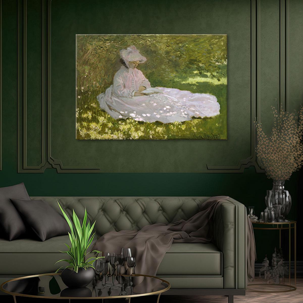WANDBILD frühling claude monet - Multicolor, Textil (60/40cm) - Feeby