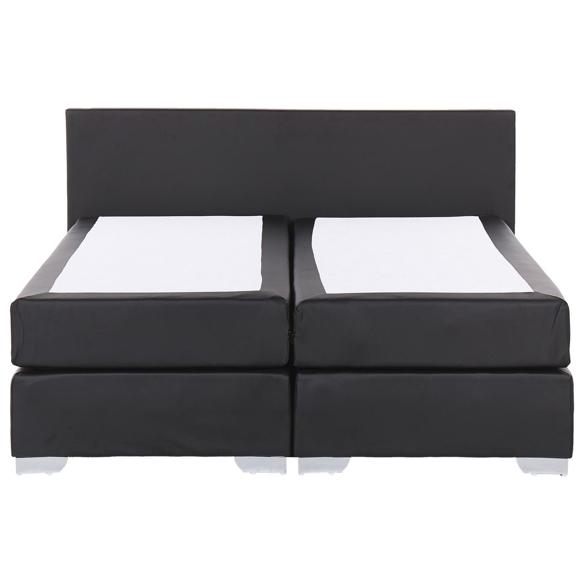BOXSPRINGBETT 180/200cm Schwarz President - Schwarz, Kunststoff/Textil (180/200cm) - Beliani