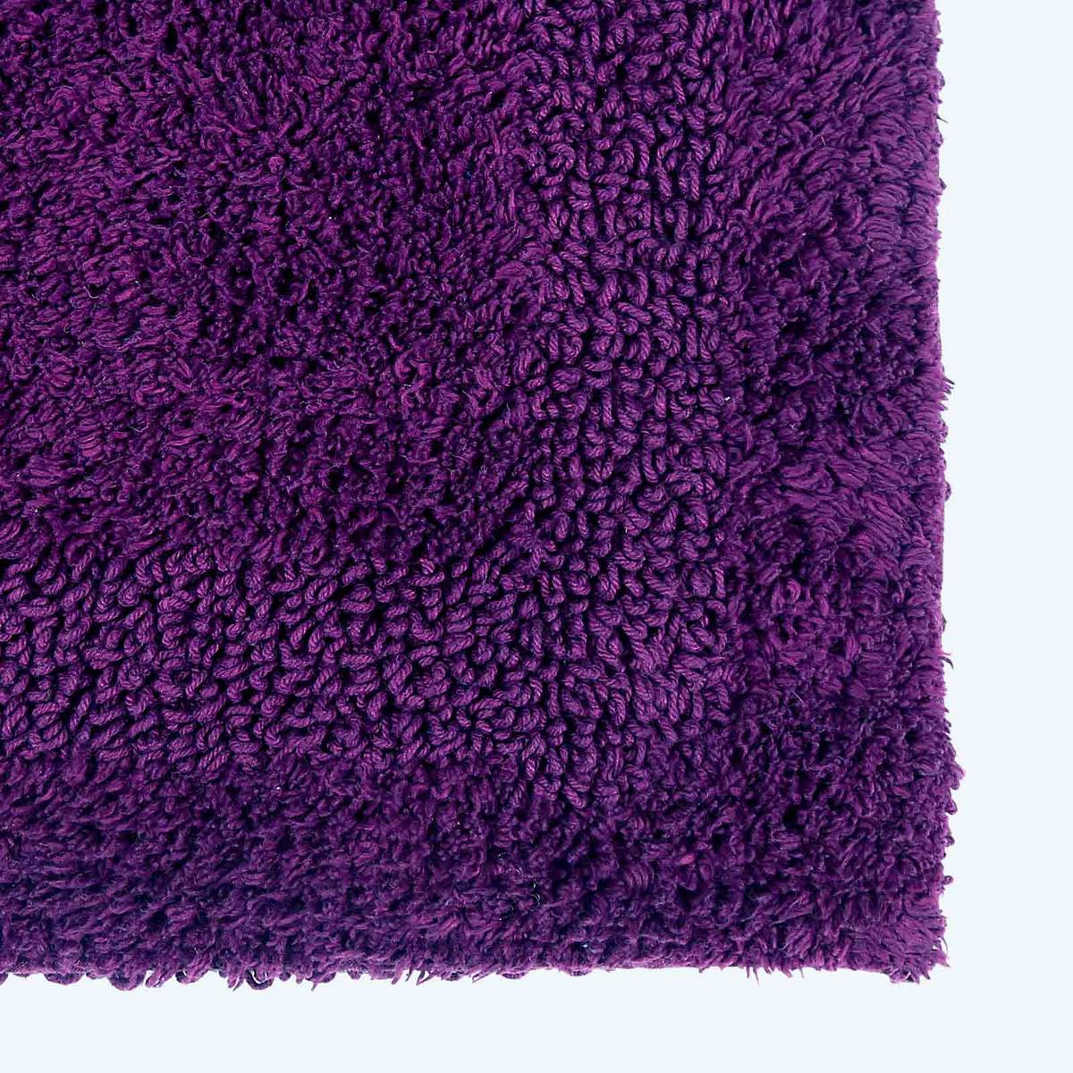 BADEMATTE 40/100 cm, 100% Baumwolle, wendbar - Lila, Textil (40/100cm) - Homescapes