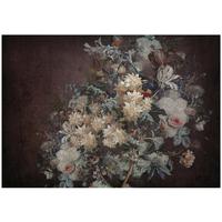 FOTOTAPETE Blumen Retro Grau 254x184 cm - Multicolor, Textil (254/184cm) - Wallarena