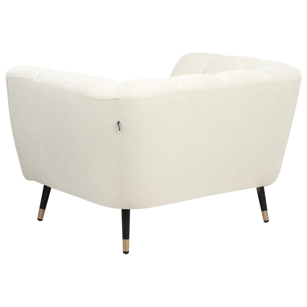 SESSEL Hellbeige Orsta - Beige/Goldfarben, Textil (112/73/85cm) - Beliani