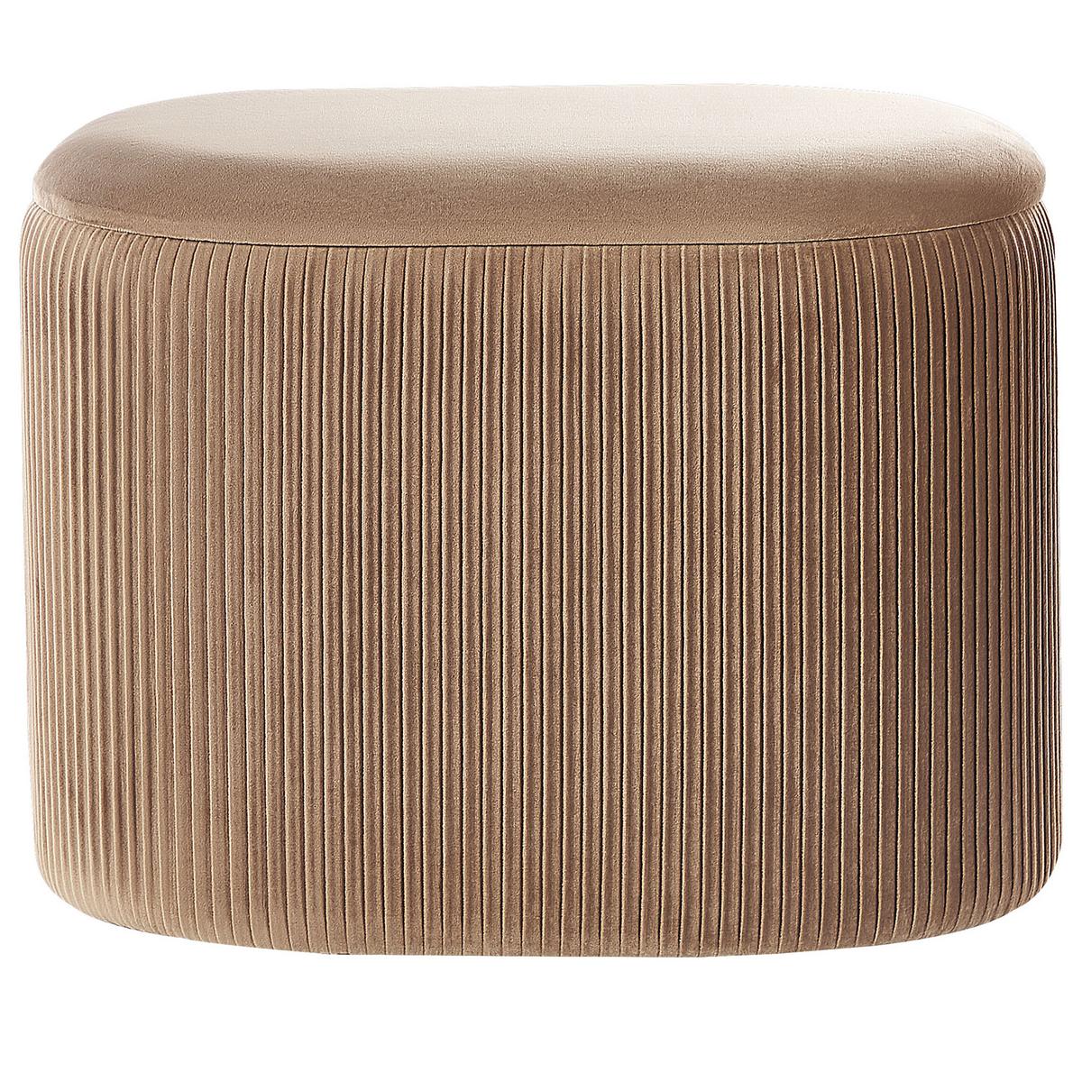 POUF Richland 35/55/41 cm - Beige, Textil (55/41/35cm) - Beliani