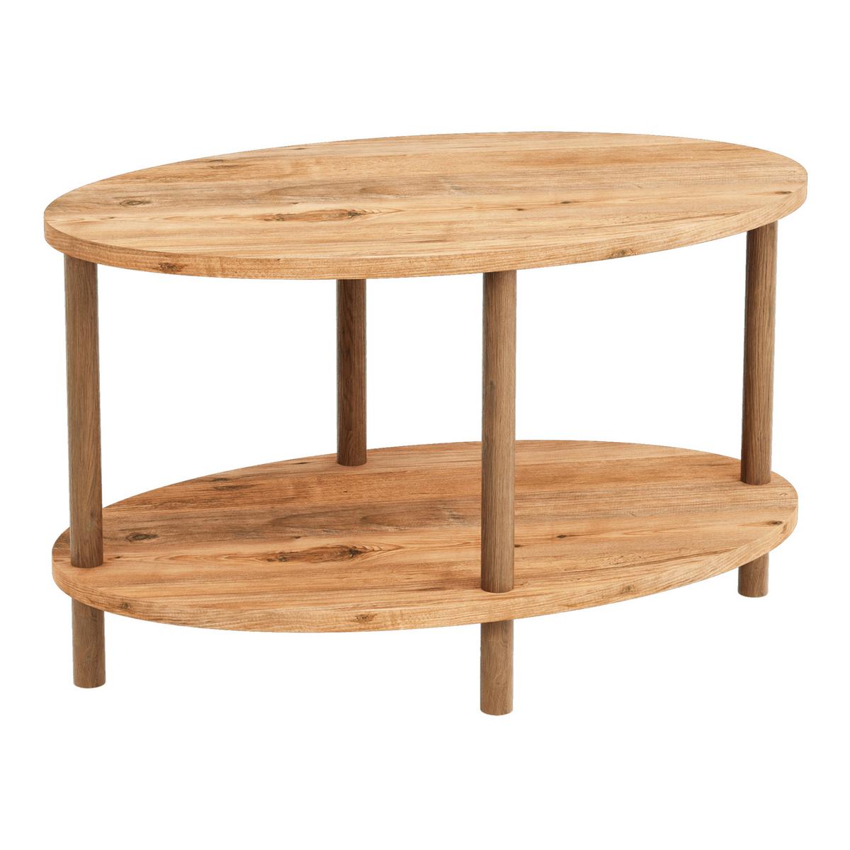 COUCHTISCH Højreby 70/44/43 cm - Braun/Naturfarben, Holz/Holzwerkstoff (70/44/43cm) - [en.casa]