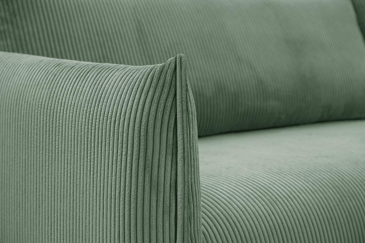 ECKSOFA TAUER 5-Sitzer, mintgrün - Schwarz/Mintgrün, Holzwerkstoff/Kunststoff (292/174cm) - Wozimo