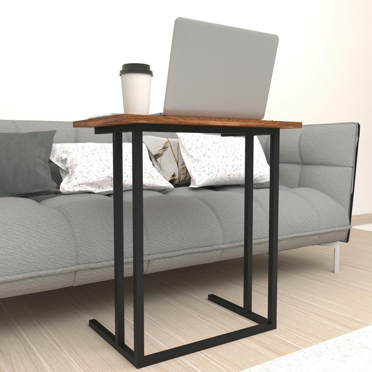 LAPTOPTISCH Högsby - Walnussfarben, Holzwerkstoff (36/60/66cm) - [en.casa]