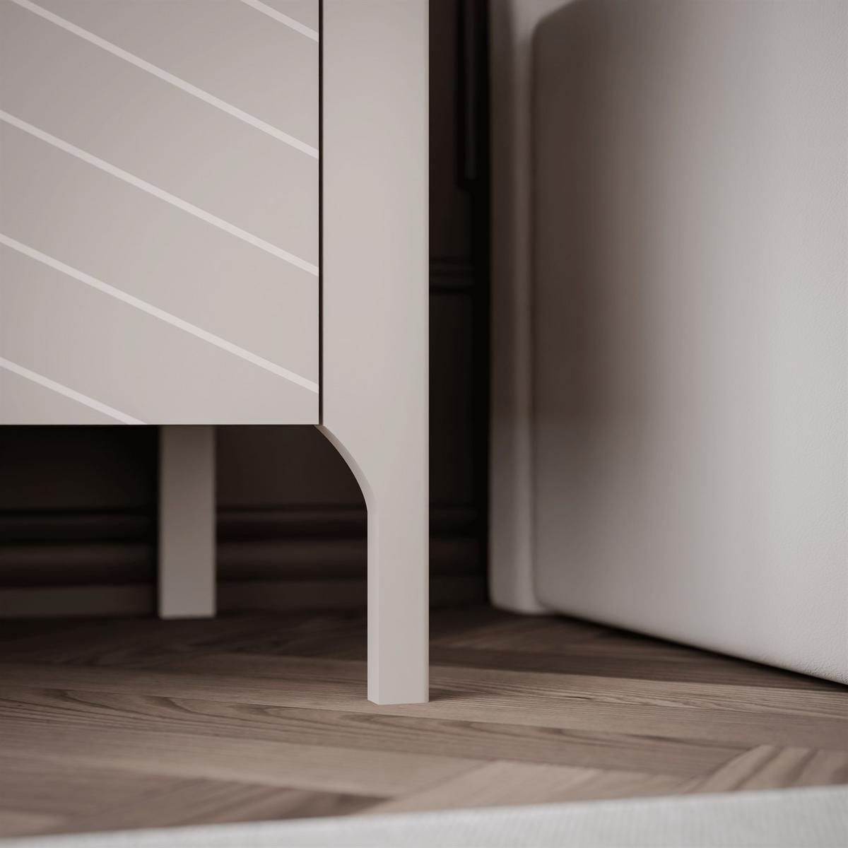 NACHTTISCH LUMI, Kaschmir - Kaschmir, Holzwerkstoff (54/57/41cm) - Lookway
