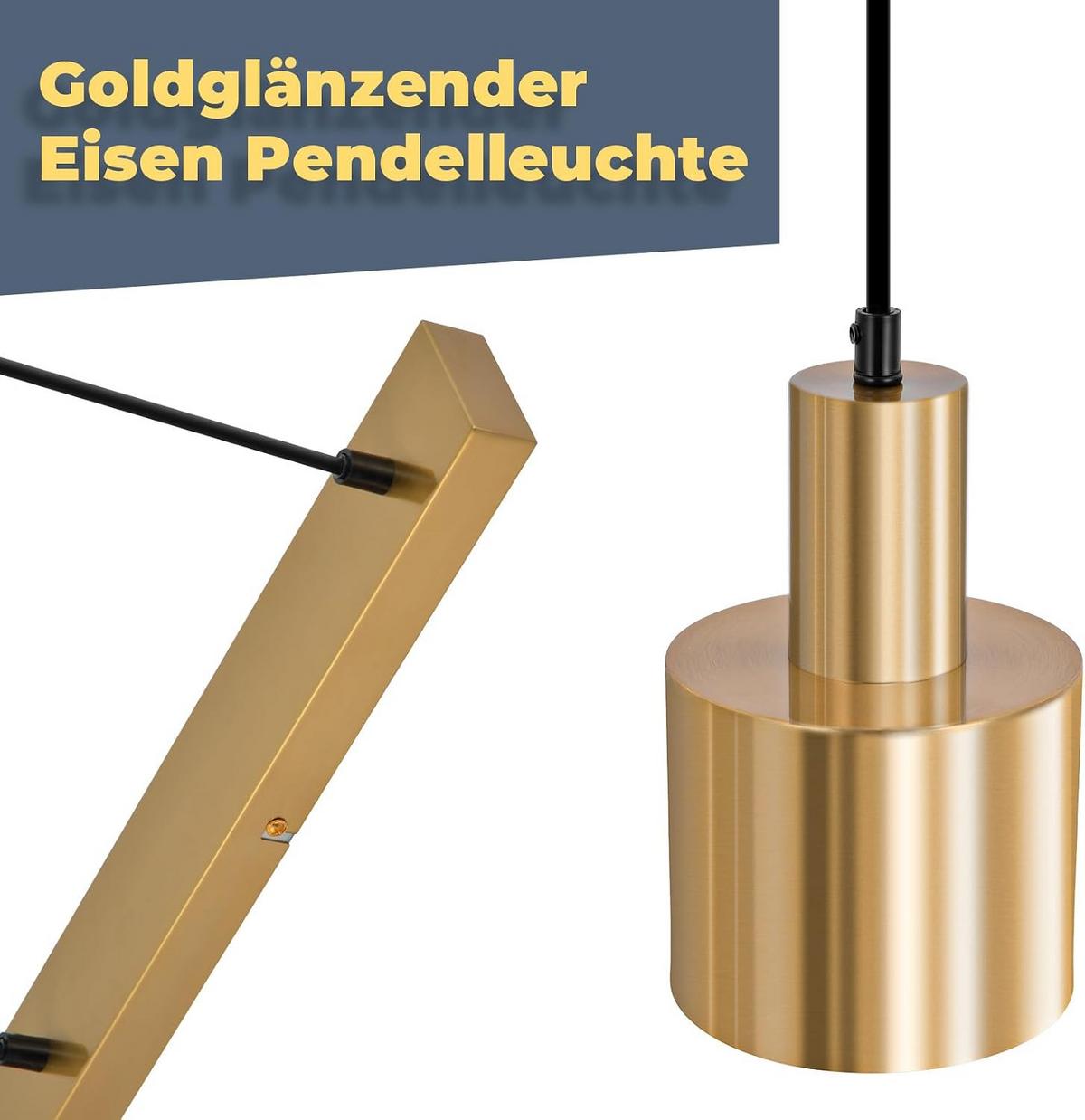 HÄNGELEUCHTE Dravf 65/12/143 cm - Goldfarben, Metall (65/12/143cm) - ZMH