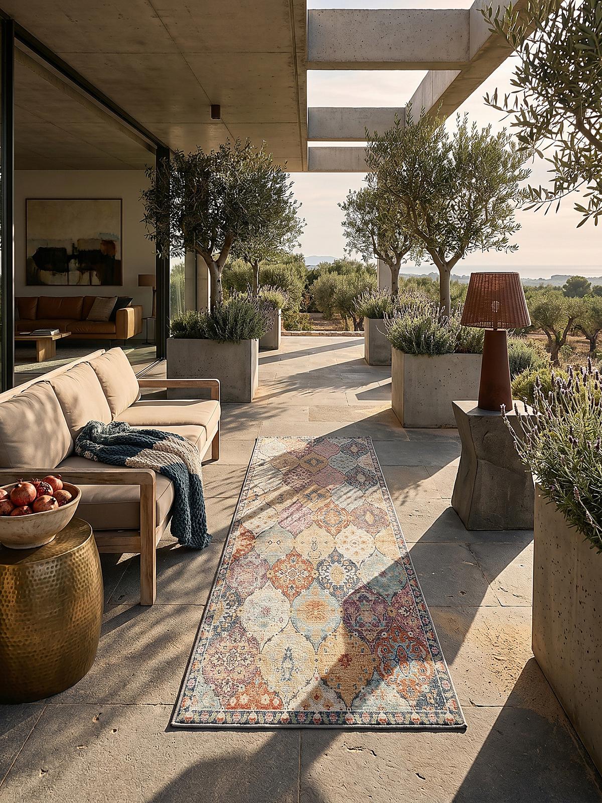 TEPPICH Outdoor Orientalisch LIMMAT Polypropylen Mehrfarbig 80 x 150 cm - Multicolor, Textil (80/150cm) - KADIMA DESIGN